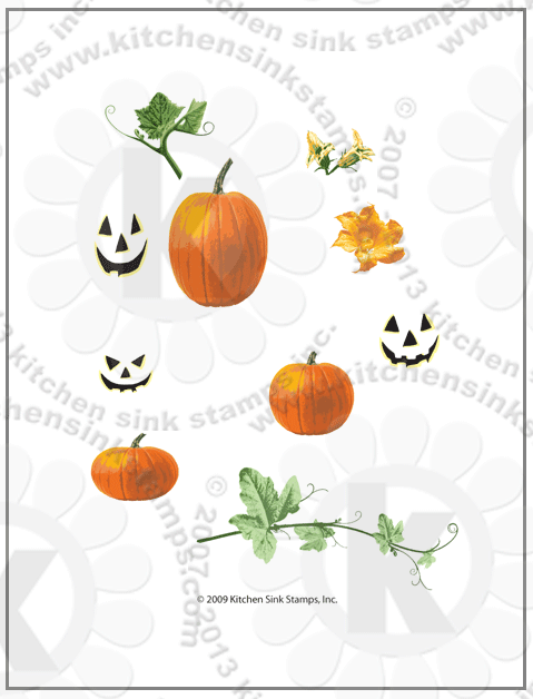 pumpkins jack o lanterns rubberstamps clear stamps