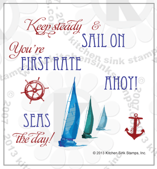 sail boat rubberstamps clear stamps