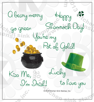 st patricks day pot of gold rubberstamps clear stamps