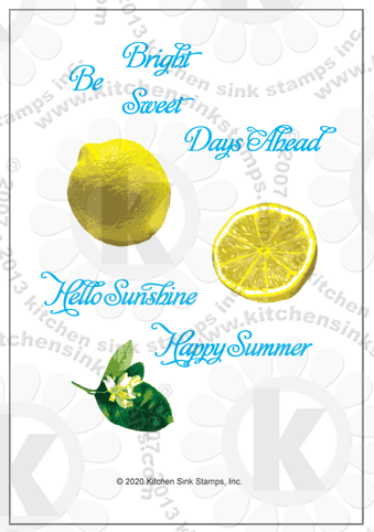 summer lemons clear stamps