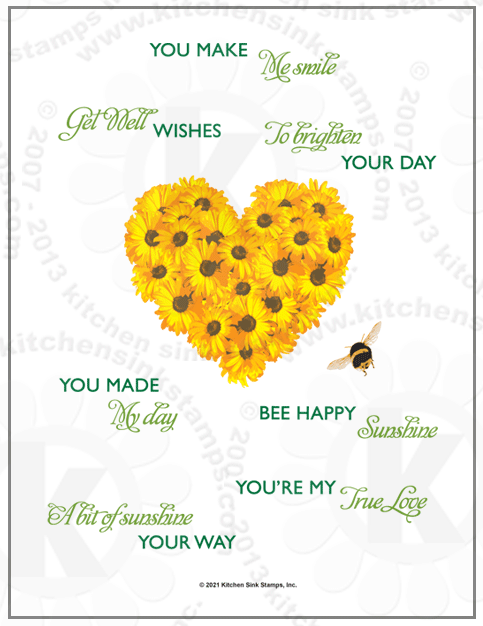 Sweetheart Daisies rubberstamps clear stamps