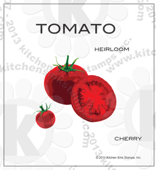 tomato garden rubberstamps clear stamps