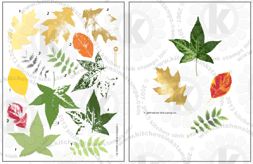 Big Leaves clear stamps fall leaves rubber stamps clearstamps