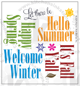 spring summer fall winter sentiments clear stamps rubberstamps clearstamp