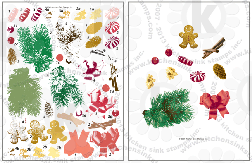 Holiday Build a Garland clear stamps christmas garland rubberstamps clearstamps