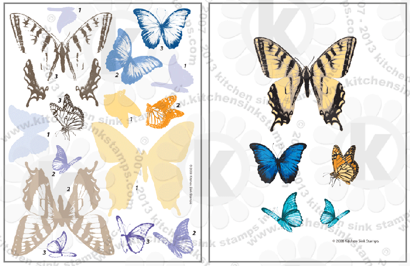 Monarch Swallowtail Butterfly clear stamps rubber stamps clearstamps
