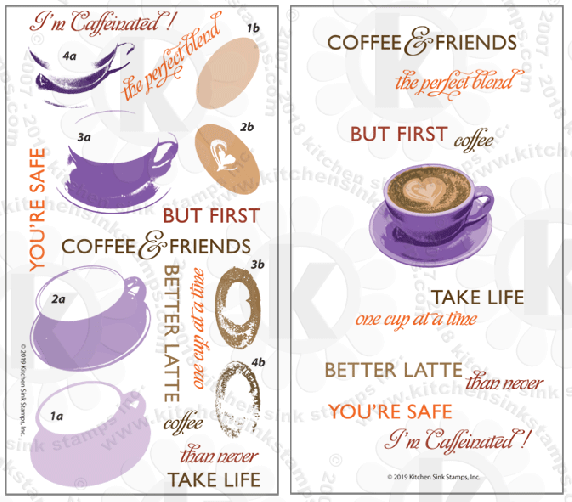 Coffee Cup and Friends clear stamps rubber stamp clearstamps