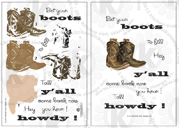 Cowboy boots clear stamps rubber stamps clearstamps