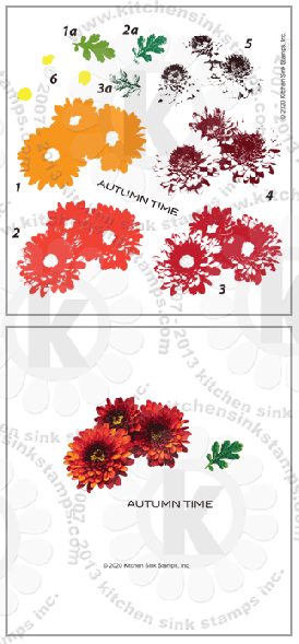 Fall Chrysanthemums clear stamps rubber stamps clearstamps 