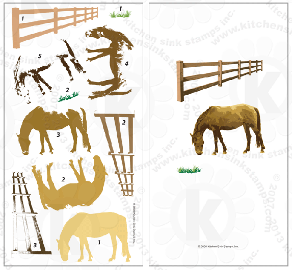grazing horse clear stamps rubber stamp clearstamps