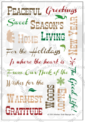 Greetings from the Woods clear stamps nature sentiments rubberstamps clearstamps