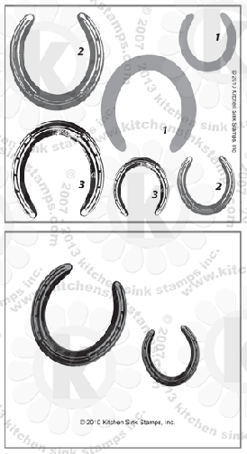 Lucky Horseshoe clear stamps rubber stamp clearstamps
