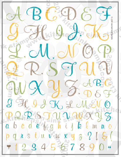 Mix It Up Script Alphabet Decorative Letters clear stamps rubberstamps clear stamp