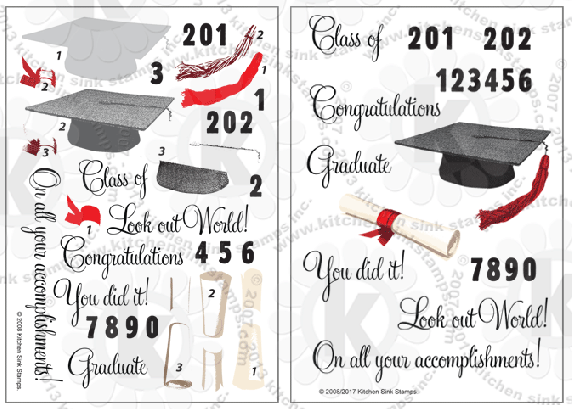 Graduation diploma  mortarboard clear stamps rubber stamp clearstamps