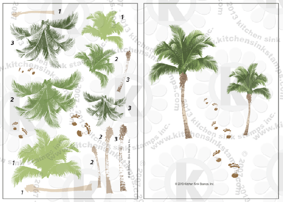 Palm Trees clear stamp rubber stamps clearstamps tropical