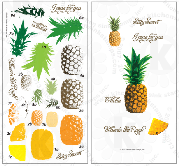 pineapple clear stamps rubber stamp clearstamps