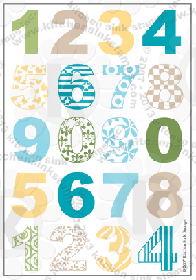 Playful Numbers Clear Decorative clear stamps rubberstamps solid