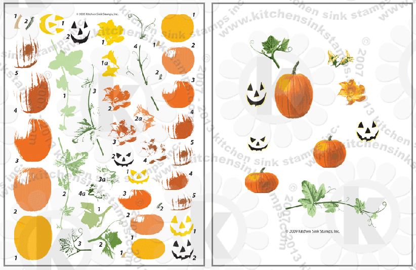 Pumpkins clear stamps rubber stamp clearstamps