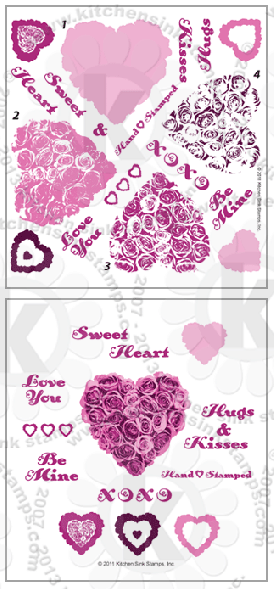 Sweet Heart Roses clear stamps valentines day rubber stamps clearstamps
