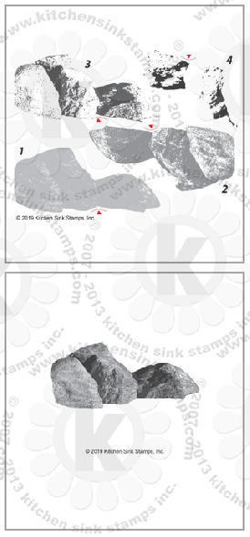 Shoreline Rocks rock pile clear stamps rubber stamps clearstamps 