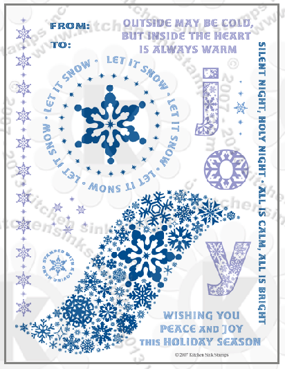 Snow Flurry clear stamps snowflake rubberstamps clearstamps