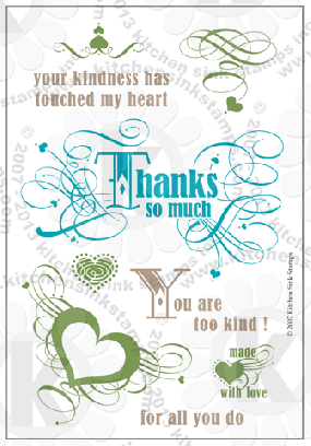 Thanks Swirly Style Clear Stamps rubberstamps clearstamps