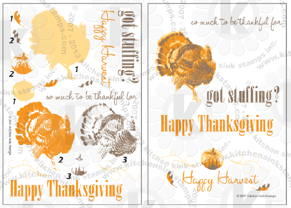 Turkey Trot clear stamps thanksgiving rubber stamps clearstamps bird