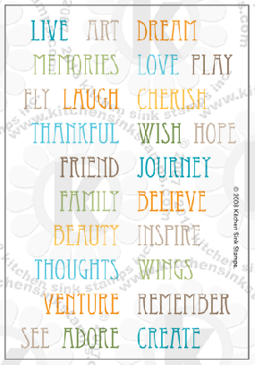 Vintage Words sentiments clear stamps rubberstamps clearstamps