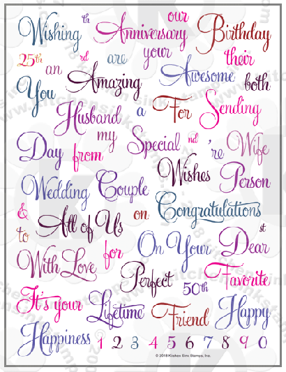Words 4 Celebrating clear stamps sentiments rubberstamps clearstamps