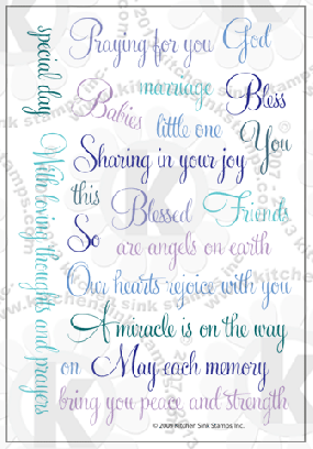 Words Comfort Joy Script Sentiments clear stamps rubberstamps clearstamps