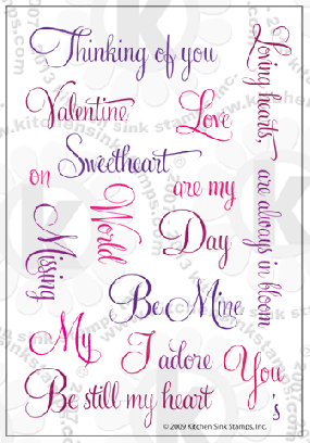 Words Love Script Sentiments clear stamps rubberstamps clearstamps
