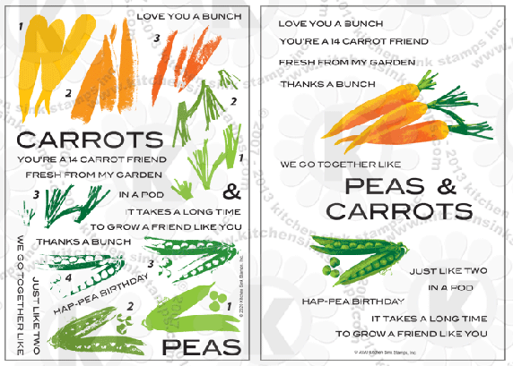Peas and Carrots clear stamps clearstamps