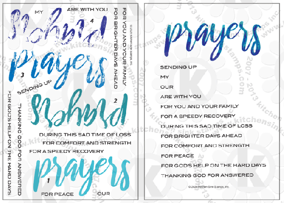 watercolor prayers hand-lettering script stamps clearstamps