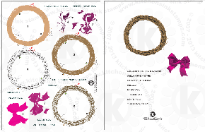 Grapevine Wreath all year, rubber stamps clearstamps