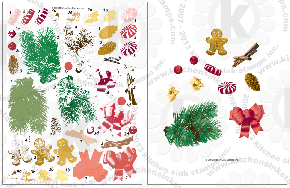 Holiday Build a Garland clear stamps christmas garland rubberstamps clearstamps