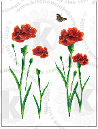 Carnations clear stamp Multi Step layer Kitchen Sink Stamps
