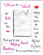 Class Notes rubberstamps clear stamps