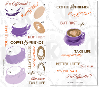 Coffee Cup and Friends clear stamps rubber stamp clearstamps