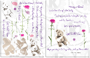 Get Well Teddy Bear clear stamps rubber stamp clearstamps