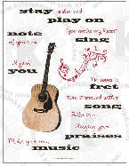 guitar rubberstamps clear stamps