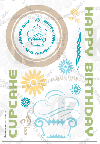 Happy Birthday Cupcake clear stamps rubberstamps clearstamps