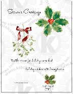 holly mistletoe rubberstamps clear stamps