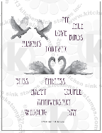 Love Birds Swans Doves Multi Step layer Kitchen Sink Stamps