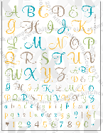 Mix It Up Script Alphabet Clear Decorative Stamps Kitchen Sink Stamps