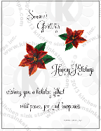 poinsettia rubberstamps clear stamps