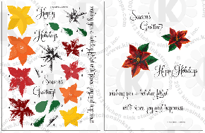 Poinsettia clear stamps rubber stamps clearstamps