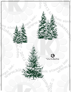 snowy pine trees rubberstamps clear stamps