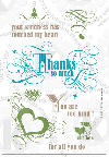 thank you decorative rubberstamps clear stamps