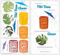Hawaiian Tiki Tumbler, Cocktail Umbrella clear stamps rubber stamp clearstamps