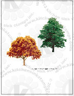 tree rubberstamps oak maple clear stamps